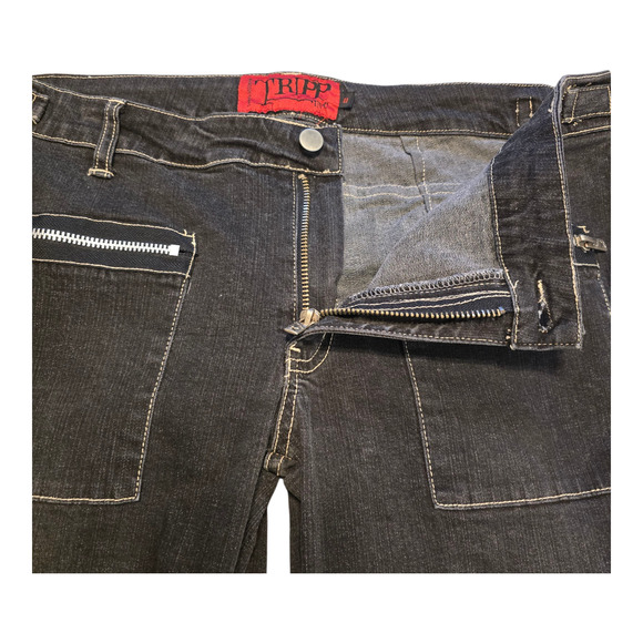 Tripp NYC VTG Jeans Womems Faded Black Size 11 Goth Punk Cybergoth Grunge Y2K - Picture 8 of 13